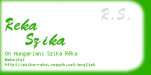 reka szika business card