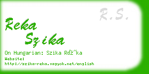 reka szika business card